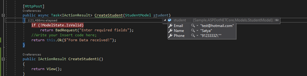 How to Post Data in ASP.NET Core Using Ajax